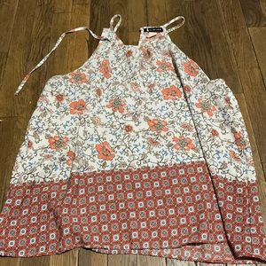 Cute peach floral top womens size XL